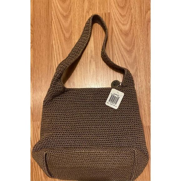 The SAK CLASSICS Taupe Crochet Shoulder Bag Purse NWT - Picture 9 of 11